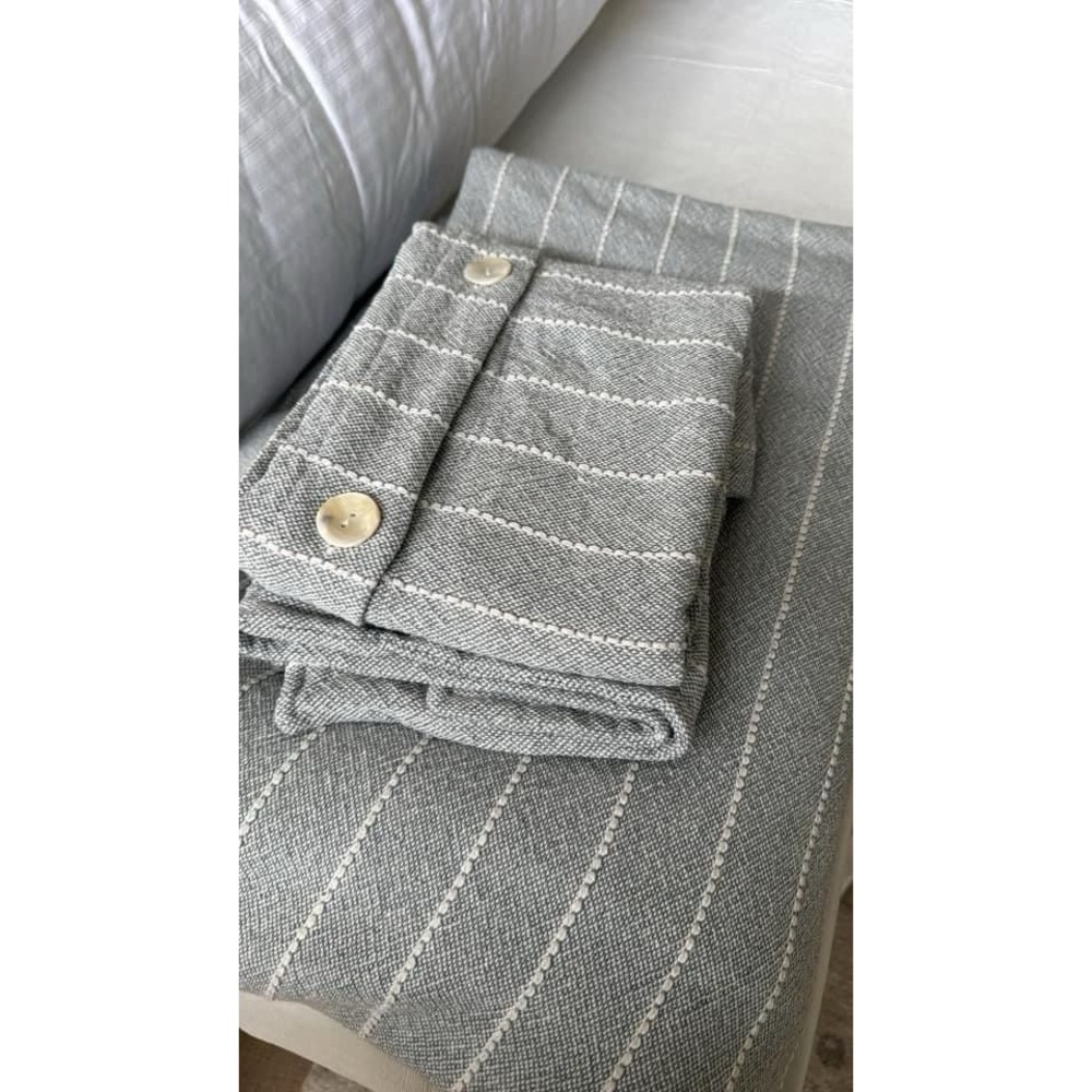 Pom Pom at home Henley Collection Queen Duvet Cover 2 Standard Sham Set: SKY